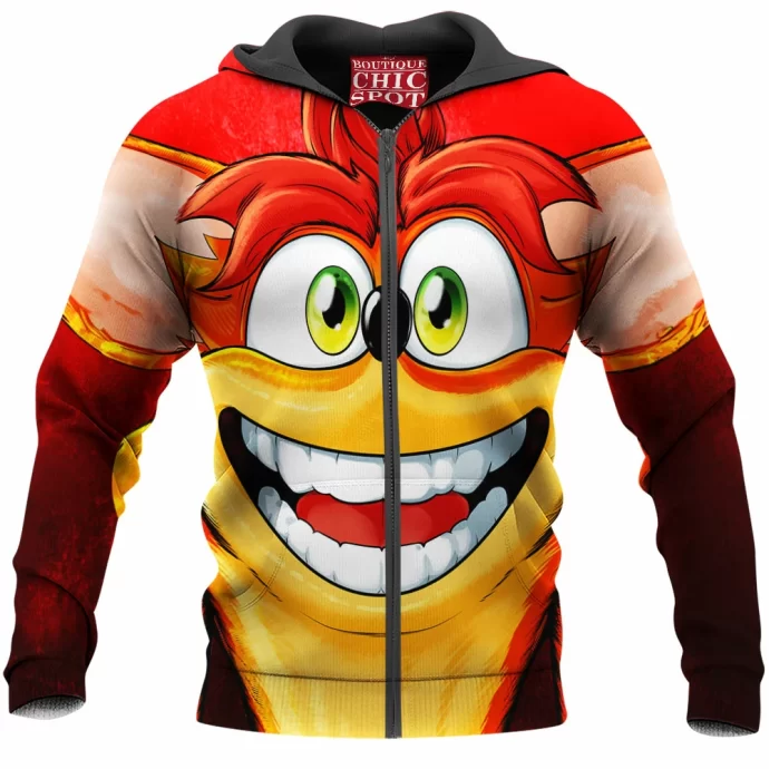 Crash Bandicoot Zip Hoodie