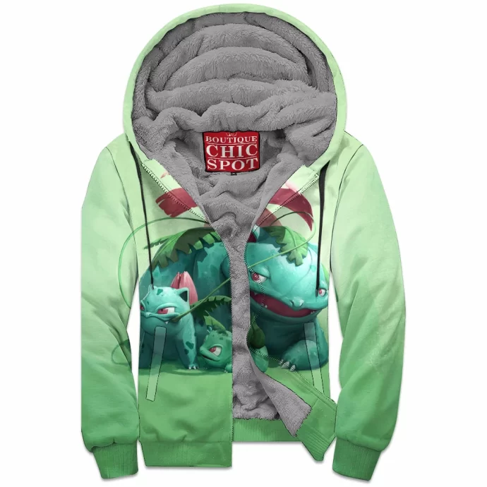 Venusaur Zip Fleece Hoodie