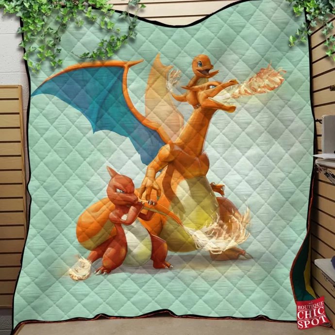 Charizard Quilt Blanket