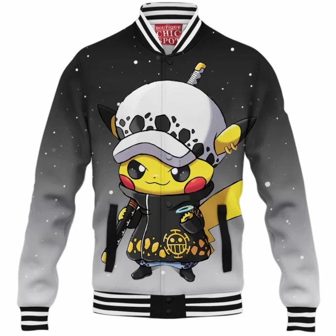 Pikachu Trafalgar D. Water Law Baseball Jacket