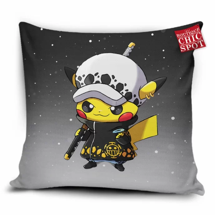 Pikachu Trafalgar D. Water Law Pillow Cover