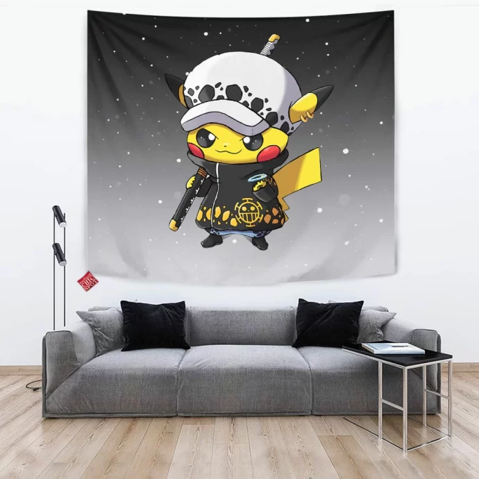 Pikachu Trafalgar D. Water Law Tapestry