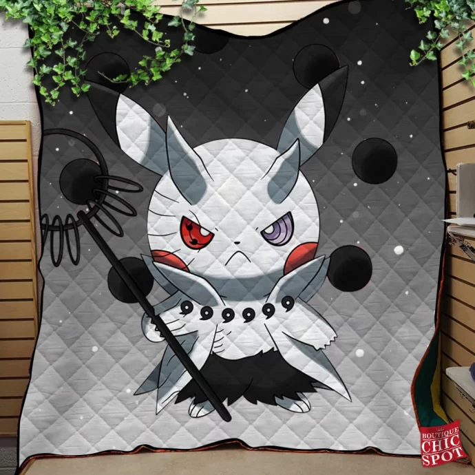 Pikachu Obito Quilt Blanket