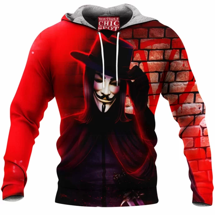 V For Vendetta Fleece Hoodie