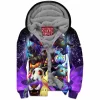Anime Zip-Fleece-Hoodie, Ghost Pokemon Zip-Fleece-Hoodie