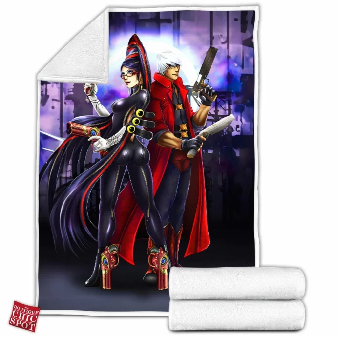 Bayonetta And Dante Fleece Blanket