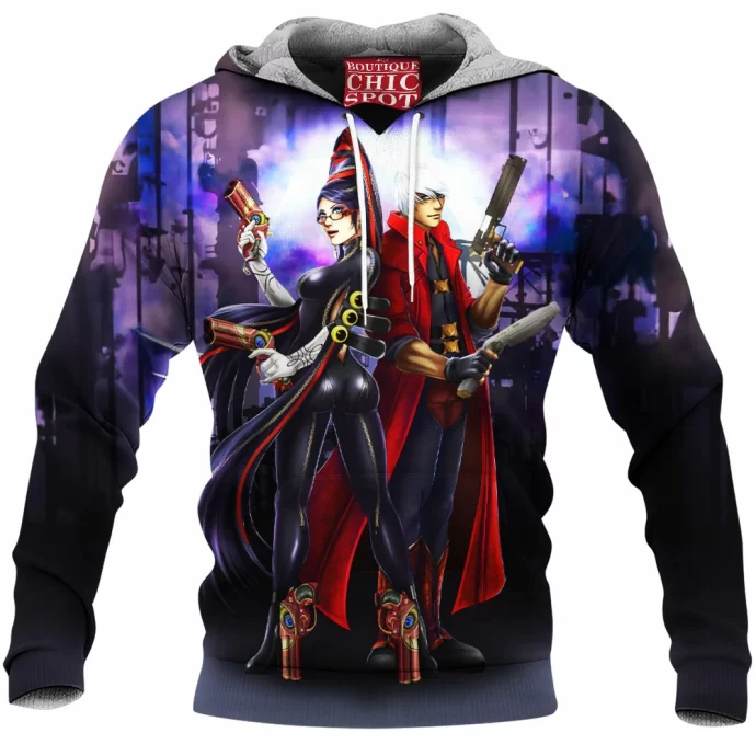 Bayonetta And Dante Fleece Hoodie