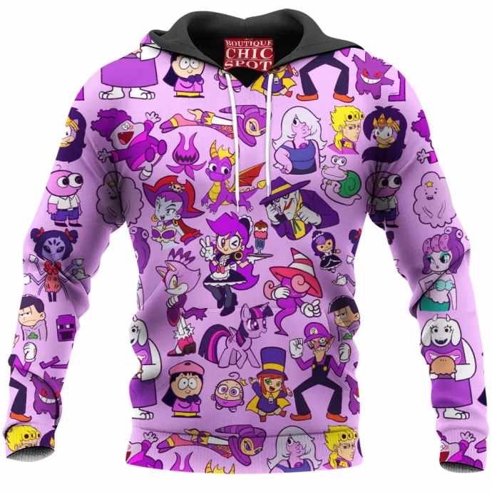 Purple Characters Hoodie