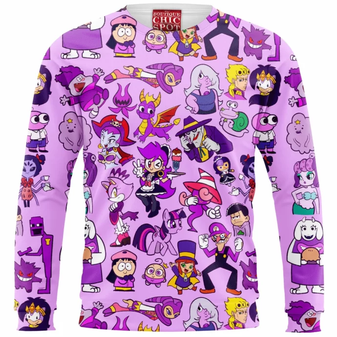 Purple Characters Sweatshirt