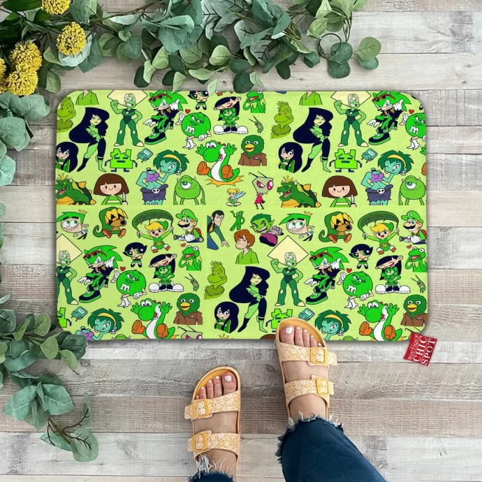 Green Characters Doormat