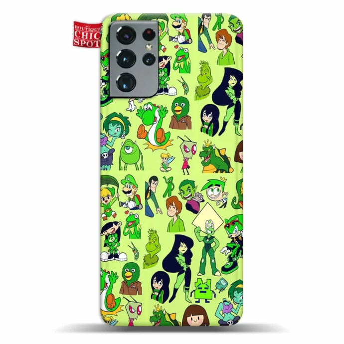 Green Characters Phone Case Samsung