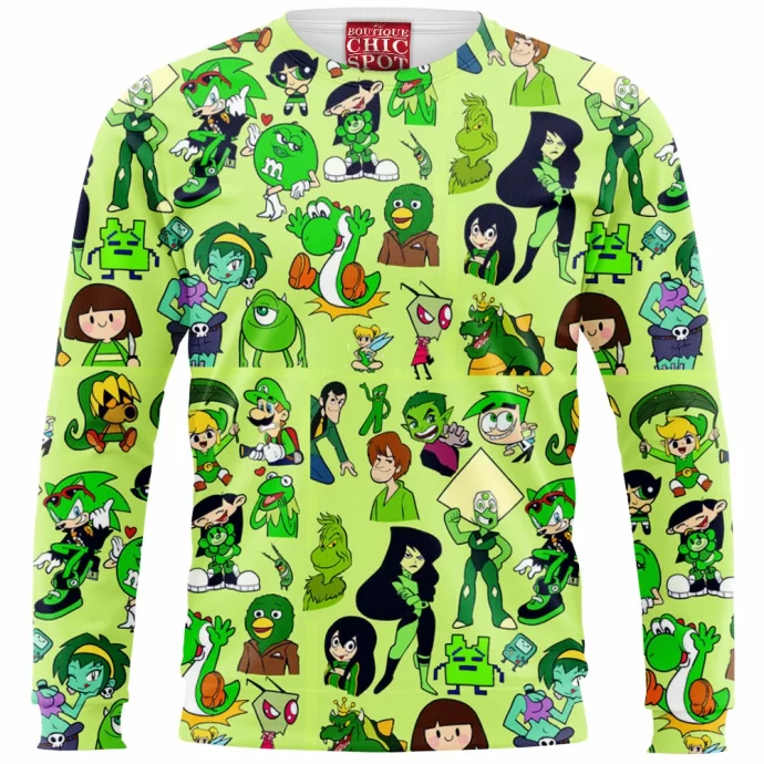 Green Characters Sweatshirt