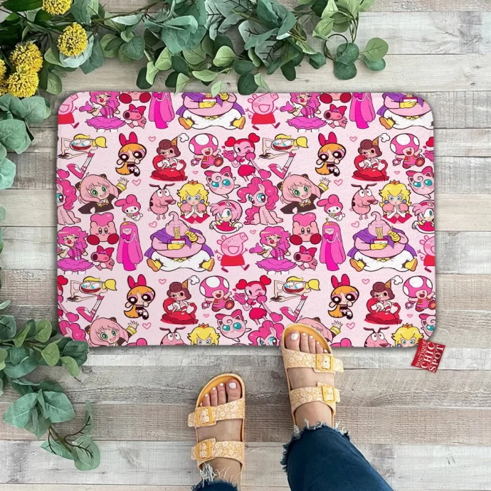 Pink Characters Doormat