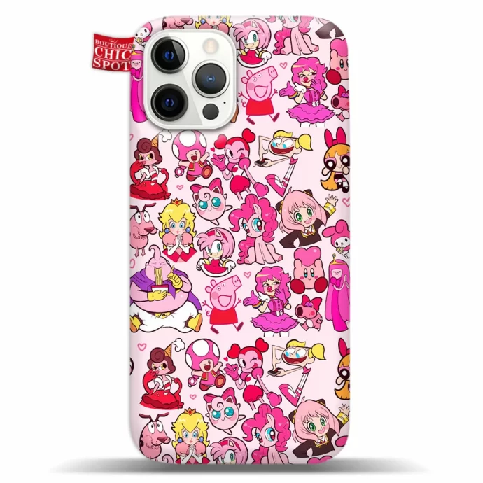 Pink Characters Phone Case Iphone