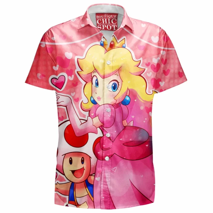 Princess Peach And Toad Hawaiian Shirt