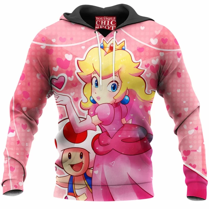 Princess Peach And Toad Hoodie