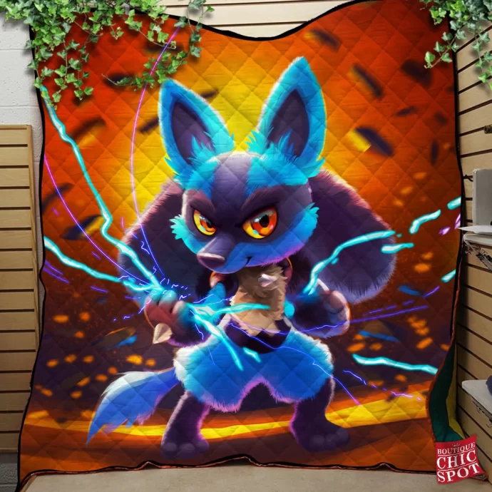 Lucario Quilt Blanket