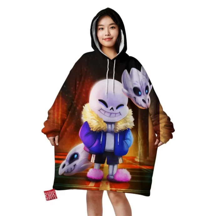 Sans From Undertale Blanket Hoodie