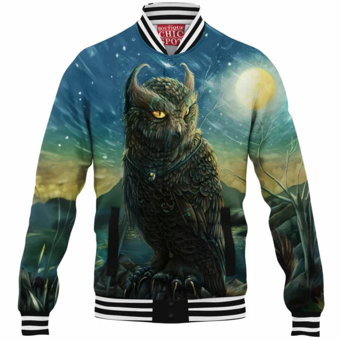 Cat Owl Baseball Jacket