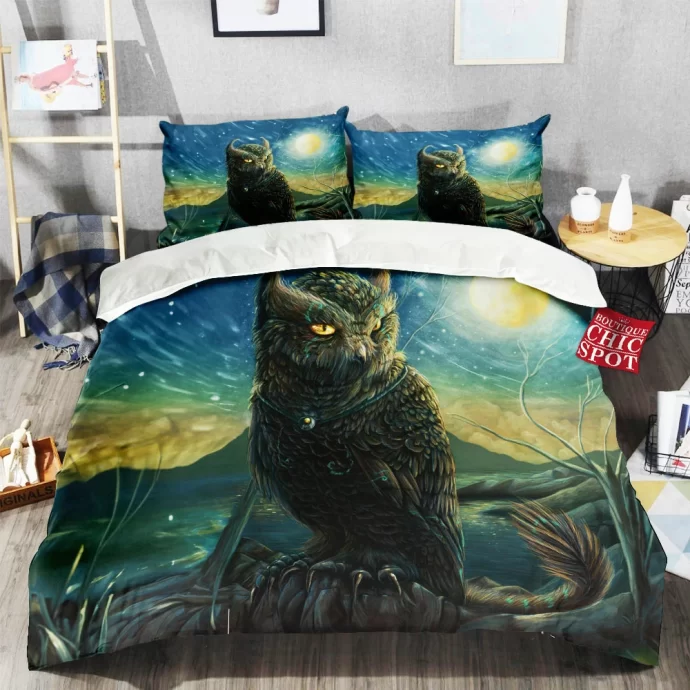 Cat Owl Bedding Set