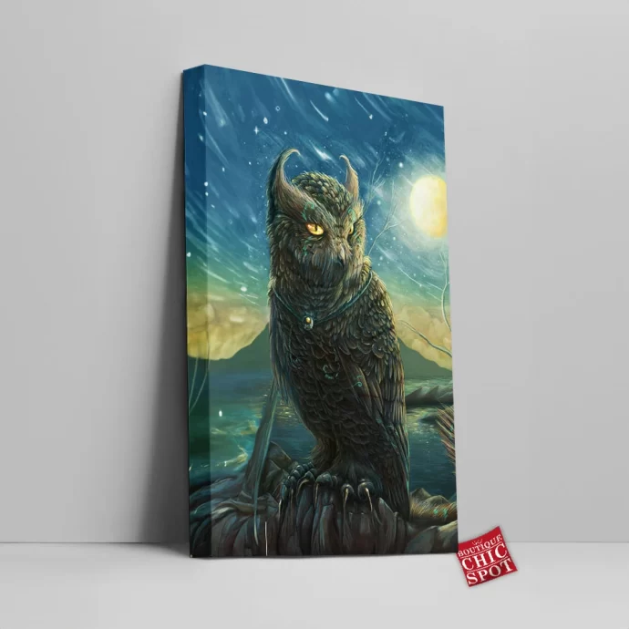 Cat Owl Canvas Wall Art