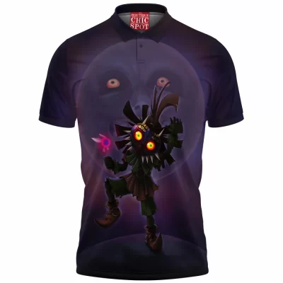 Game Polo Shirt, The Legend of Zelda Polo Shirt, Majoras Mask Polo Shirt