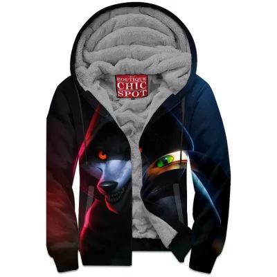 Lobo da Morte Zip-Fleece-Hoodie