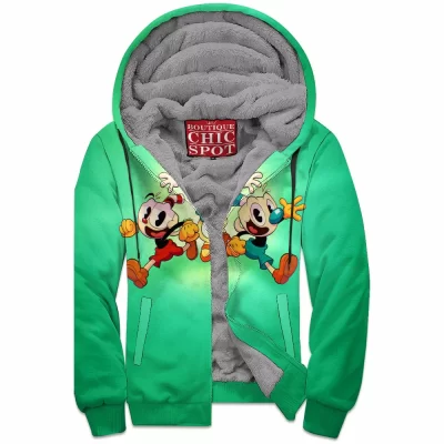 Cuphead Zip-Fleece-Hoodie, Game Zip-Fleece-Hoodie