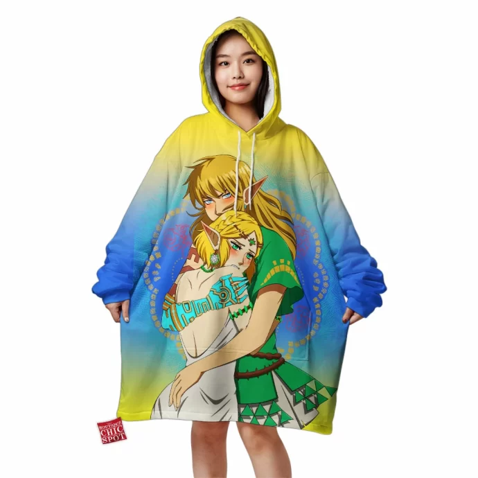 Link Zelda Legend Of Zelda Tears Of The Kingdom Blanket Hoodie