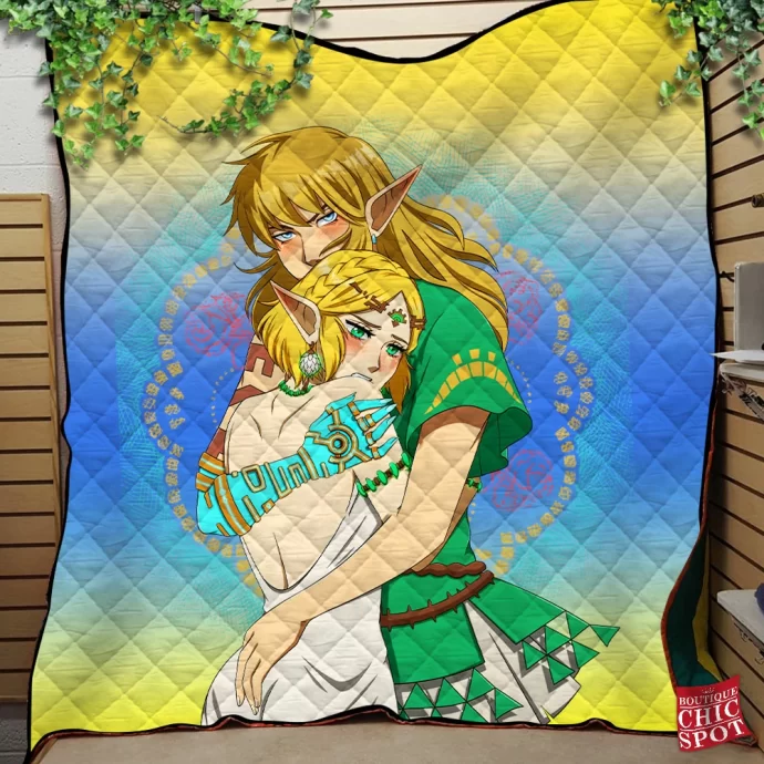 Link Zelda Legend Of Zelda Tears Of The Kingdom Quilt Blanket