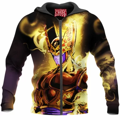 Anime Zip-Hoodie, Dragon Ball Zip-Hoodie, Golden Cell Zip-Hoodie