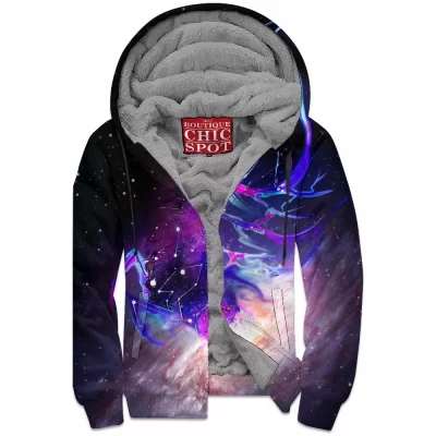 Deer Zip-Fleece-Hoodie