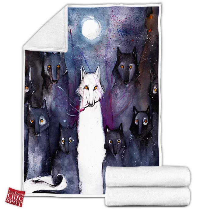 Alpha Wolf Fleece Blanket