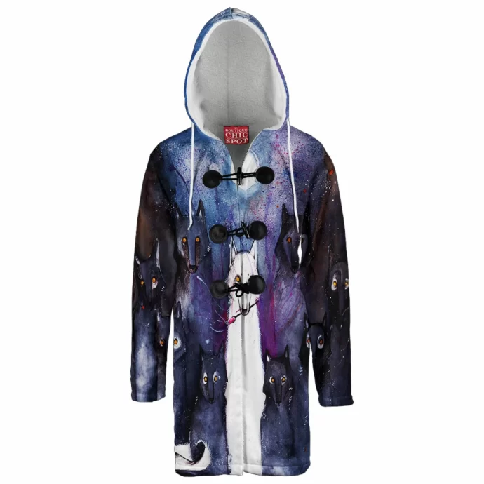 Alpha Wolf Hooded Cloak Coat