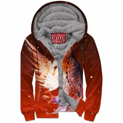 Owl Zip-Fleece-Hoodie