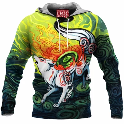 Anime Fleece-Hoodie, Okami Fleece-Hoodie