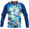 Anime Fleece-Hoodie, Water Pokemon Fleece-Hoodie