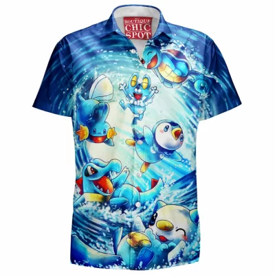 Anime Hawaiian-Shirt, Water Pokemon Hawaiian-Shirt