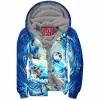 Anime Zip-Fleece-Hoodie, Water Pokemon Zip-Fleece-Hoodie