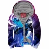 Comic Zip-Fleece-Hoodie, Radiant Black Zip-Fleece-Hoodie