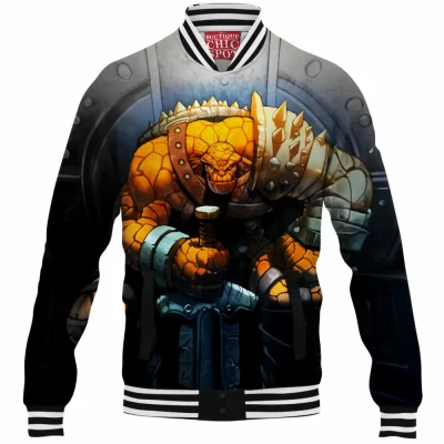 Comic Baseball-Jacket, The Thing Baseball-Jacket, Fantastic Four Baseball-Jacket, Ben Grimm Baseball-Jacket