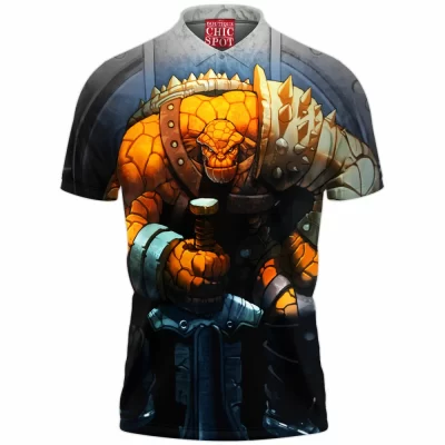 Comic Polo Shirt, The Thing Polo Shirt, Fantastic Four Polo Shirt, Ben Grimm Polo Shirt