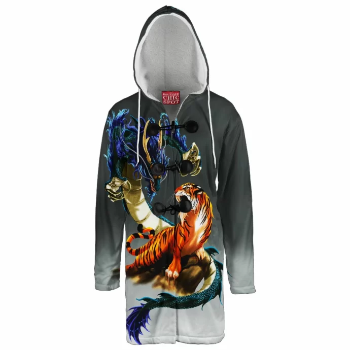 Tiger And Dragon Hooded Cloak Coat