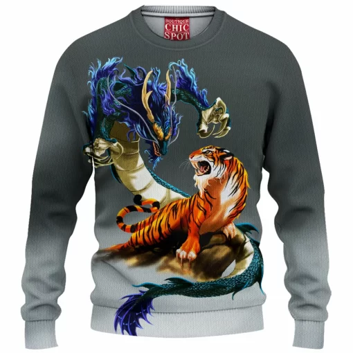 Tiger And Dragon Knitted Sweater