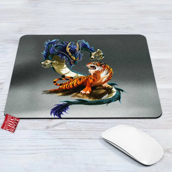 Tiger And Dragon Mouse Pad