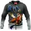 Tiger And Dragon Zip Hoodie