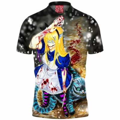 Alice In Wonderland Polo Shirt, Animation Polo Shirt, Disney Polo Shirt