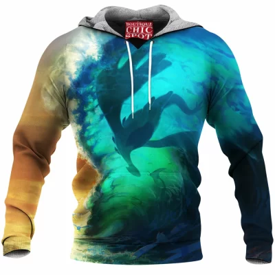 Anime Fleece-Hoodie, Lugia Fleece-Hoodie, Pokemon Fleece-Hoodie
