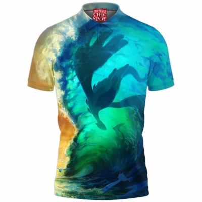 Anime Polo Shirt, Lugia Polo Shirt, Pokemon Polo Shirt