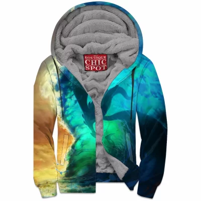 Anime Zip-Fleece-Hoodie, Lugia Zip-Fleece-Hoodie, Pokemon Zip-Fleece-Hoodie